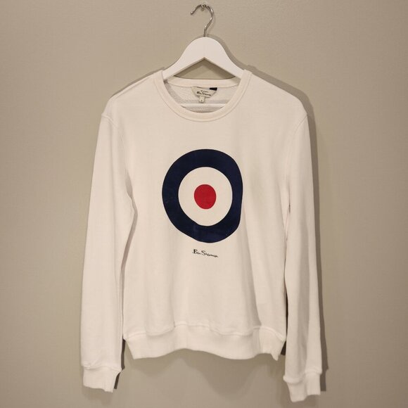 Ben Sherman Other - Ben Sherman Sweatshirt Men's White Target Applique - Size S
